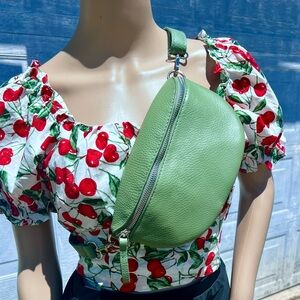 Green Leather Belt Bag! NEW!
